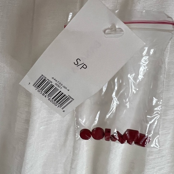 NWT Banana Republic white strapped camisole top, red beaded detailing,size Small - Picture 11 of 14